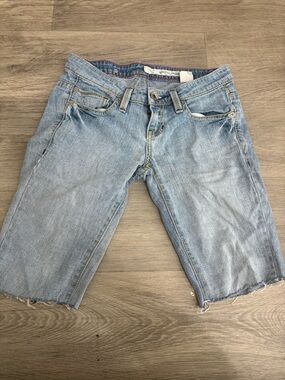 Light Wash Denim Low rise shorts